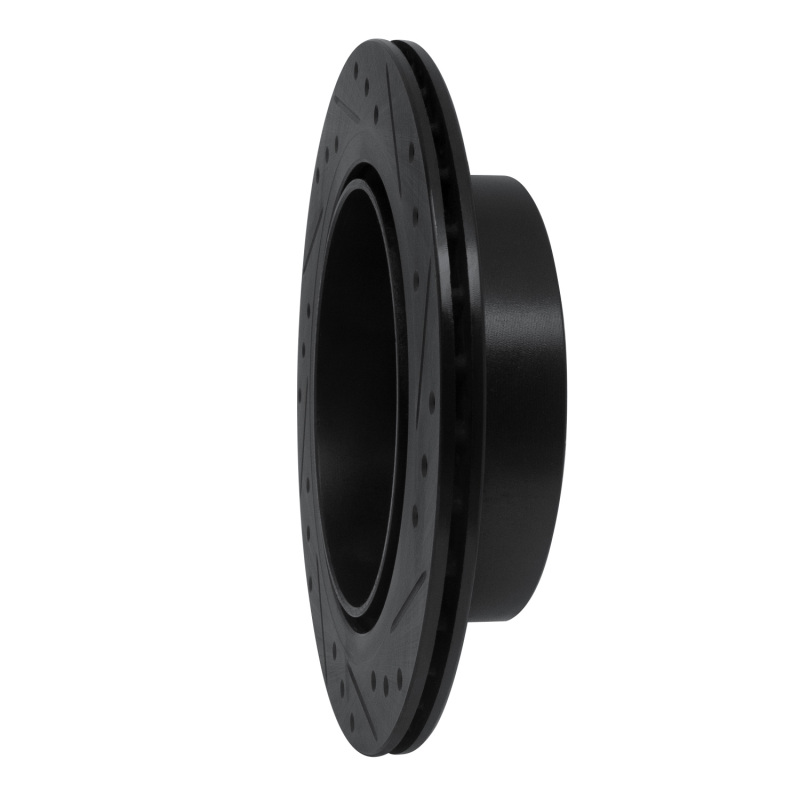 Infiniti Q45 Brake Rotor (1) - Rear Left - R1 Concepts - Drilled & Slotted - Black - `93-`01